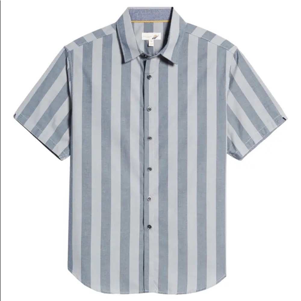 Fundamental Coast Regular Fit Stripe Short Sleeve Shirt Medium
